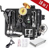 COBRA Survival kit - 18 in 1 kit - Survival armband, zakmes, paracord armband, vuursteen vuurstarter kit, zaklamp, kompas - Noodpakket