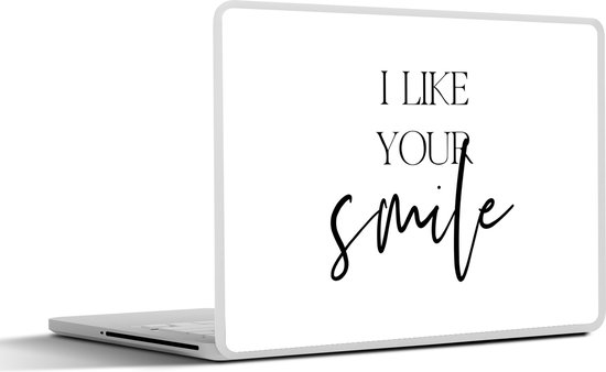 Laptop sticker - 15.6 inch - Quotes - Spreuken - I like your smile - Koppel - 36x27,5cm - Laptopstickers - Laptop skin - Cover