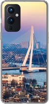 Geschikt voor OnePlus 9 hoesje - Rotterdam - Skyline - Zonsondergang - Siliconen Telefoonhoesje
