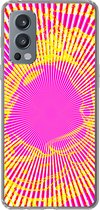 Telefoonhoesje Geschikt voor OnePlus Nord 2 5G hoesje - Kunst - Straal - Psychedelisch - Siliconen Telefoonhoesje