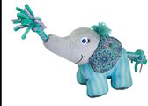 Kong Knots Carnival Elephant - Hondenspeelgoed - 30x14 cm Roze Groen Small-Medium