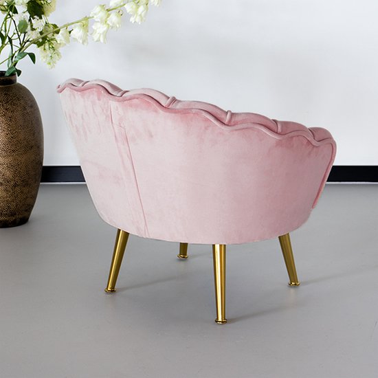 Product: Kinderfauteuil 1 persoons Belle kinderstoel velvet roze, van het merk  Lizzely Garden & Living