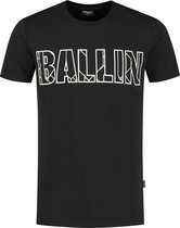 Ballin Amsterdam -  Heren Regular Fit   T-shirt  - Zwart - Maat XXL
