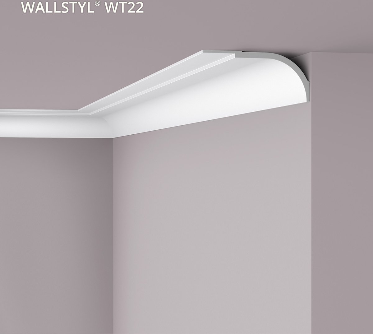 Kroonlijst NMC WT22 WALLSTYL Noel Marquet Sierlijst Lijstwerk modern design wit 2 m