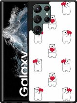 Galaxy S22 Ultra Hardcase hoesje Lovely Bears - Designed by Cazy