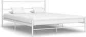 vidaXL Bedframe metaal wit 120x200 cm