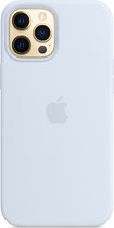 Apple Hoesje Siliconen Geschikt voor iPhone 12 Pro Max - Apple Silicone Backcover MagSafe - Blauw