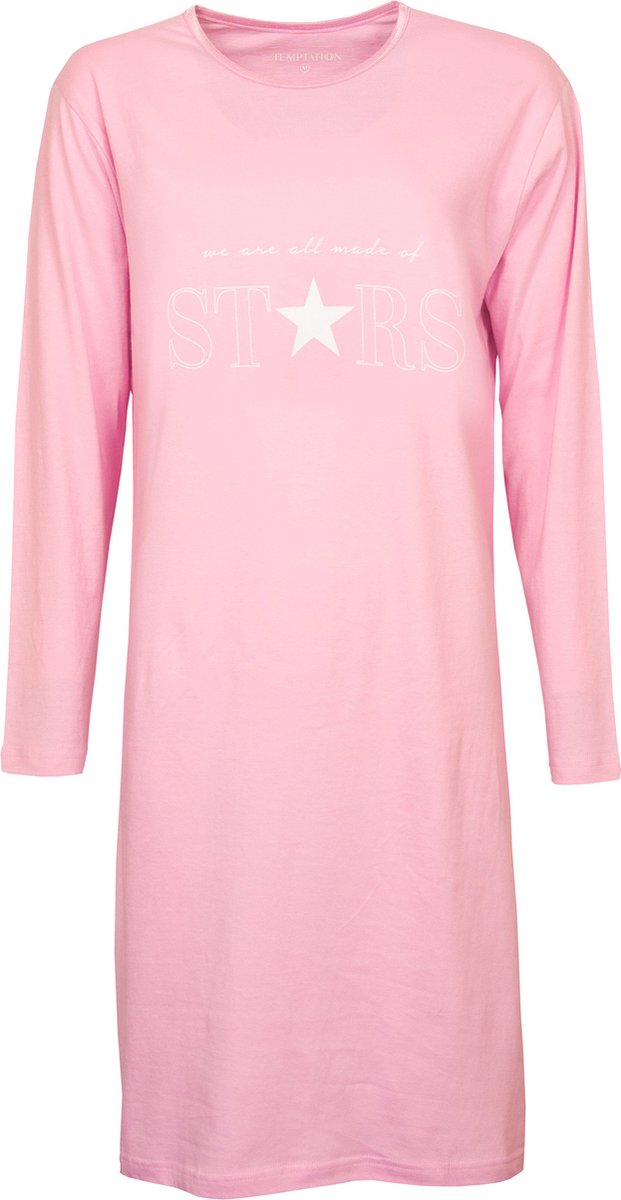 Temptation Dames Nachthemd - Bigshirt - Licht Roze