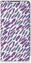 Flip Cover Geschikt voor Samsung Galaxy S22 Plus Telefoonhoesje Feathers Color