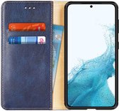Samsung Galaxy S22 Hoesje met Pasjes Book Case Kunstleer Blauw