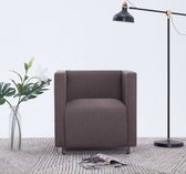 Fauteuil kubus stof taupe