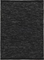 MOMO Rugs Teppe Black Vloerkleed - 160x230 cm - Rechthoekig - Laagpolig, Structuur Tapijt - Industrieel, Modern, Scandinavisch - Wit, Zwart, Zwart_wit