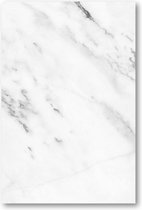 White Marble - Wit Marmer Patroon - 60x90 Canvas Staand - Minimalist