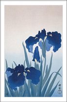 Walljar - Ohara Koson - Blue Iris - Muurdecoratie - Poster