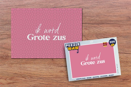 Puzzel Ik word Grote zus - Zussen - Grote zus - Quotes - Spreuken