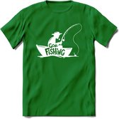 Vissen T-Shirt | Grappig Verjaardag Vis Hobby Cadeau Shirt | Dames - Heren - Unisex | Tshirt Hengelsport Kleding Kado - Donker Groen - L