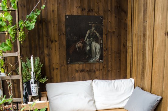 Tableau jardin Priam demande à Achille le corps d'Hector - Tableau de Théobald Chartran - 60x80 cm - Affiche jardin - Toile jardin