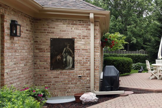 Tableau jardin Priam demande à Achille le corps d'Hector - Tableau de Théobald Chartran - 60x80 cm - Affiche jardin - Toile jardin