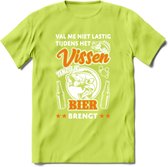 Val Me Niet Lastig Tijdens Het Vissen T-Shirt | Oranje | Grappig Verjaardag Vis Hobby Cadeau Shirt | Dames - Heren - Unisex | Tshirt Hengelsport Kleding Kado - Groen - XL