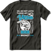 Val Me Niet Lastig Tijdens Het Vissen T-Shirt | Blauw | Grappig Verjaardag Vis Hobby Cadeau Shirt | Dames - Heren - Unisex | Tshirt Hengelsport Kleding Kado - Donker Grijs - XL