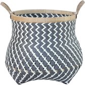 Mand recyc. zig zag - 48x40x40 cm - India - Sarana - Fairtrade