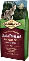 Carnilove granenvrij Eend & Fazant Hairball control 6kg