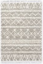 vidaXL Tapijt Berber shaggy hoogpolig 140x200 cm PP zandkleurig beige