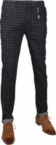 Dstrezzed - Fancy Chino Tartan Navy - W 33 - L 34 - Modern-fit