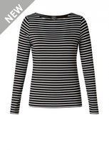 ES&SY Toni Jersey Shirt - Black/White - maat 38