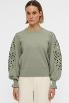 Object Trui Objreynard Ls Knit Pullover Rep 23036268 Seagrass Dames Maat - S