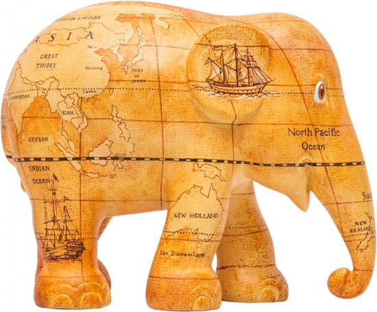 Elephant Parade - Tales of Discovery - Handgemaakt Olifanten Beeldje - 15cm