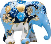 Elephant Parade - Patchie Indigo - Handgemaakt Olifanten Beeldje - 20cm