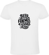 Beer and friends make a great blend | Heren T-shirt | Wit | Bier en vrienden maken een geweldige mix | Borrel | Feest | Festival |  Carnaval | Oktoberfeest | Humor