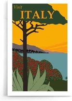Walljar - Visit Italy - Muurdecoratie - Poster