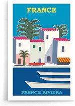 Walljar - French Riviera - Muurdecoratie - Poster