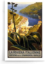 Walljar - Italiaanse Rivièra - Muurdecoratie - Poster