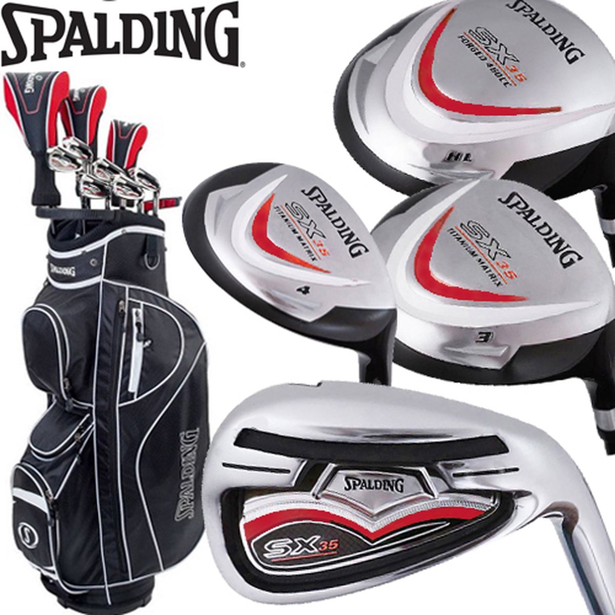 Spalding SX35 Complete Golfset Heren Graphite +1 inch