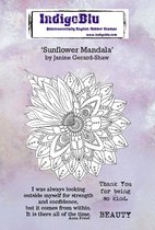 Sunflower Mandala A6 Rubber Stamps (IND0706)