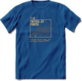 F-15 Vliegtuig T-Shirt | Unisex leger Kleding | Dames - Heren Straaljager shirt | Army F16 | Grappig bouwpakket Cadeau | - Donker Blauw - XXL