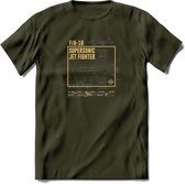 F-18 Vliegtuig T-Shirt | Unisex leger Kleding | Dames - Heren Straaljager shirt | Army F16 | Grappig bouwpakket Cadeau | - Leger Groen - L