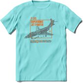 F-101 Vliegtuig T-Shirt | Unisex leger Kleding | Dames - Heren Straaljager shirt | Army F16 | Grappig bouwpakket Cadeau | - Licht Blauw - M