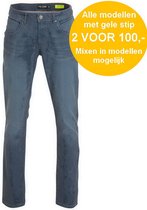 Cars Jeans - Heren Jeans - Lengte 36 - Stretch - Regular Fit  - Henlow - Grijs - Blauw
