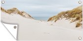 Wanddecoratie buiten Zee achter de duinen - 160x80 cm - Tuindoek - Buitenposter
