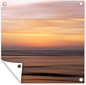 Toile de jardin Coucher de soleil au bord de la mer - 100x100 cm