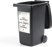 Container sticker Hartje - Nieuw huis - Quote - 40x60 cm - Kliko sticker