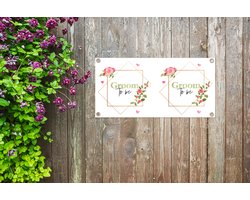 Tuinposter Quotes - 'Groom to be' - Spreuken - Bloemen - 60x30 cm - Tuindoek