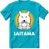 Saitama T-Shirt | Wolfpack Crypto ethereum Heren / Dames | bitcoin munt cadeau - Blauw - M