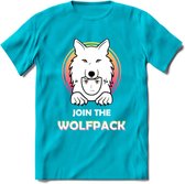 Saitama T-Shirt | Wolfpack Crypto ethereum Heren / Dames | bitcoin munt cadeau - Blauw - S