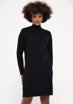 LOLALIZA Jurk met col en strass steentjes - Zwart - Maat XS