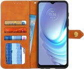 Khazneh Motorola Moto G50 Hoesje Wallet Book Case Roze Goud